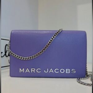 NWT Marc Jacobs Party On A Chain Crossbody Bag Lavender Silver Tone